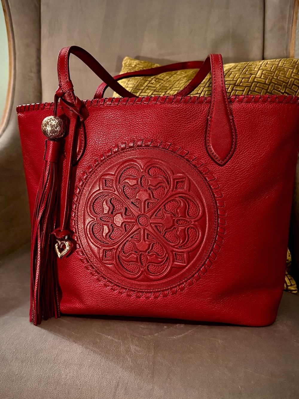 The Gabriella Medallion Tote by Brighton in Red NWOT